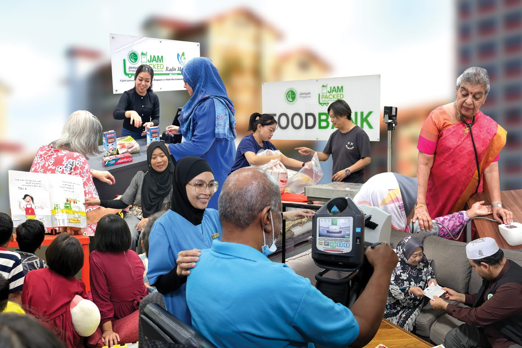 This is a photo collage of the organisation